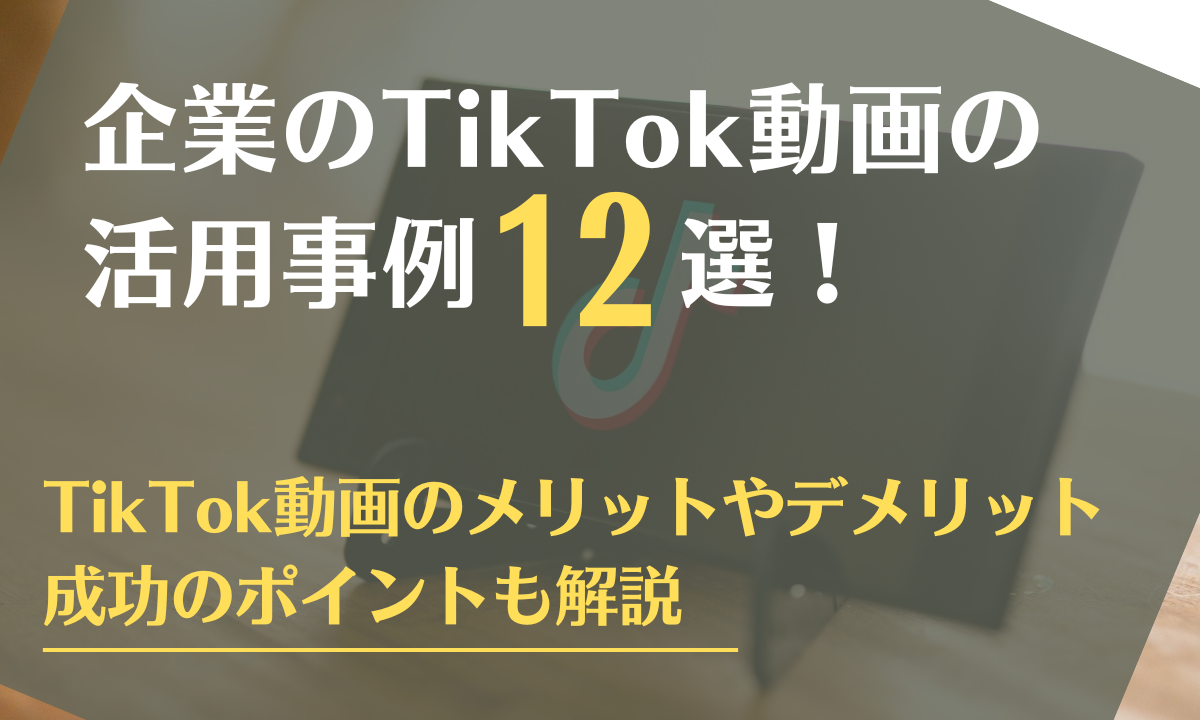 企業のTikTok動画の活用事例12選！TikTok動画のメリットやデメリット、成功のポイントも解説